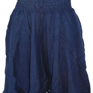 Navy Blue High-Waisted Shorts